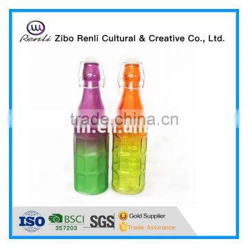 250ml,500ml.750ml and 1000ml glass juice bottles 300ml with clip top rail in high quality