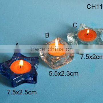 different shape colorful glass votive candle holder canelabra