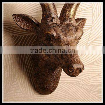 European Style Wall Decoration Resin Wall-mounted Deer Head for Sale
