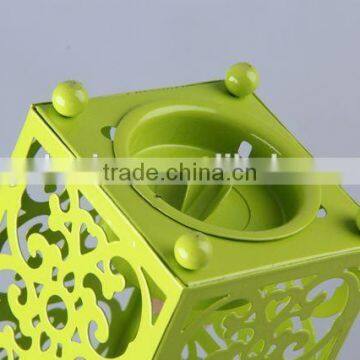 Home Decoration Candlestick/hollow Out Design Iron+Glass Candle Holder photo-6