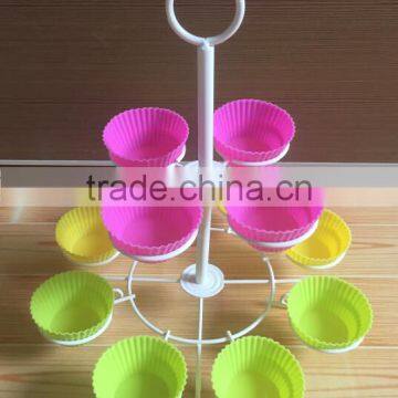 2-tier Wire Metal Iron Rack- Cupcake Stand- Silicone Cake Mould photo-2