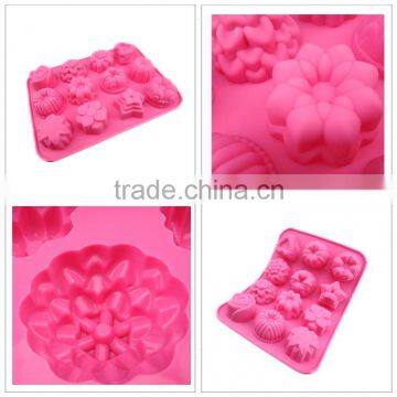 Food Grade Flower Shape Silicone Cupcake Mold Flower Silicone Muffin Mold Silicone Baking Molds photo-2