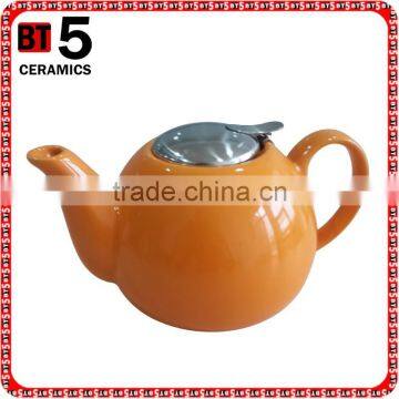 BTHJC-1 Ceramic 1.2L With Stainless Steel Lid and Infuser Teapot