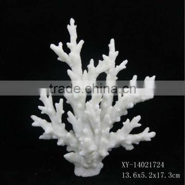 Resin white coral craft for aquarium