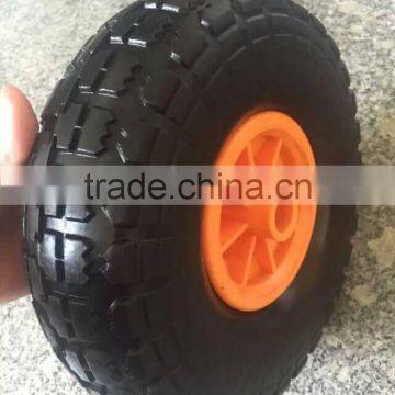 10" Plastic rim PU foam trolley wheel 4.10/3.50-4