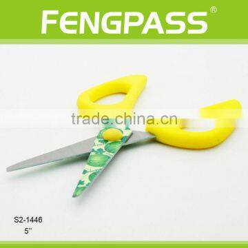 S2-1446 6 Inch Plastic Handle With 2CR13 Stainless Steel and Color Coating Student Scissors photo-3