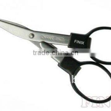 3.75" BLACK Color Zinc-Alloy Handle Safety Folding Scissors