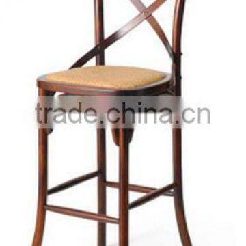 Hot Sale Wood Cross Back Bar Stool High Chair and High Back Chair photo-2
