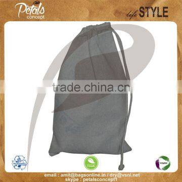 Cotton drawstring shopping pouch