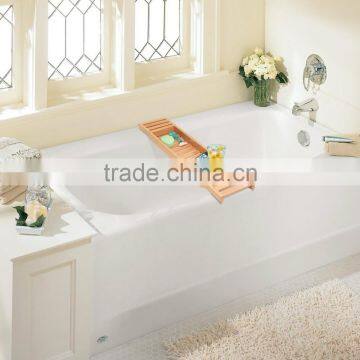 Bamboo Bathtub Shower Caddy. Large Size Will Fit Most Tubs photo-2