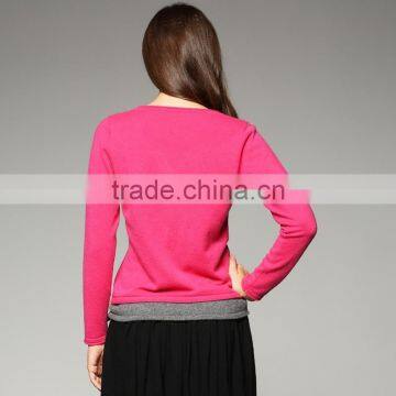 KNITTED WOMEN LONG SLEEVE ROUND NECK BASIC 100%CASHMERE PULLOVER photo-6