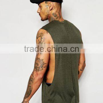 OEM Loose Green Deep Cut Gym Tank Top photo-4