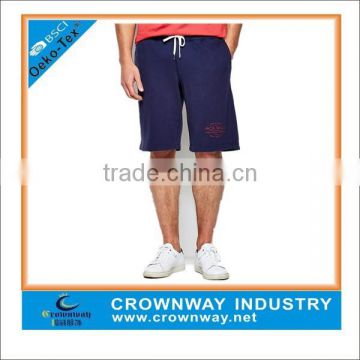 Mens Fleece Cotton Polyester Track Sweatshort with Logo