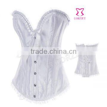 New Arrival White Bridal Corset And Bustiers For Mature Women