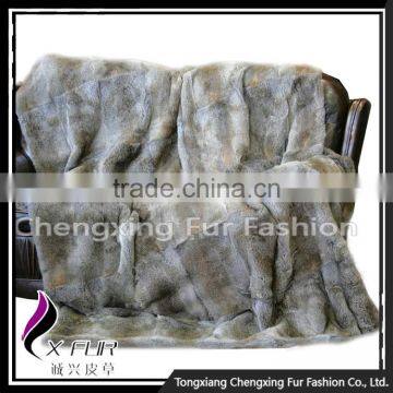 CX-D-08B Express Hand Made Real Rabbit Fur Carpet photo-3
