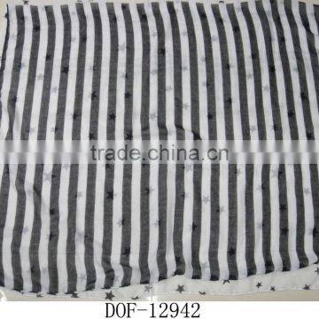 Fashion Summer Chiffon Print Star Flag Designer Scarf photo-4