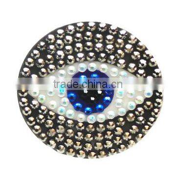 Lastest New Design Crystal Strass Sticker Rainbow Hamsa Hand Rhinestone Sticker Evil Eye Sticker DIY photo-3