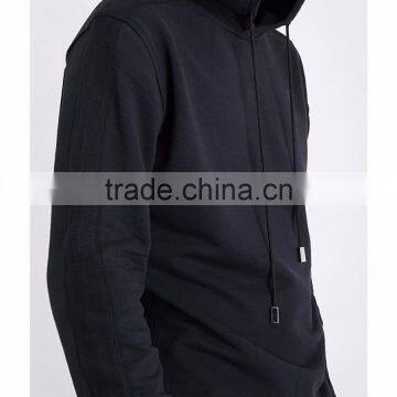 2017 New Fashion Custom Strip Men Hoodies Out Label Long Sleeve Medium Size Drawstring Hoodies Rbbed Panel Sleeve
