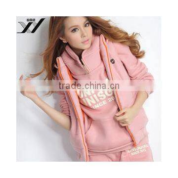 OEM Wholesale Fashion Womens 3PCS Suit Autumn Winter Casual Sports Hoodies Top + Vest + Pants photo-5