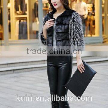 2faux Mink Fur jacket Shiny diamond decoration Mink coat Warm winter faux fur coat Factory outlets