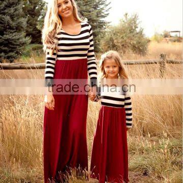 mother and daughter matching dresses long sleeve fall floor lenght long dress mommy and me maxi dress