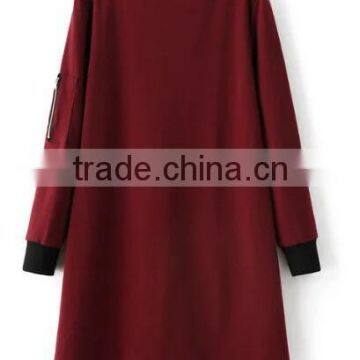 Runwaylover EY1022C OEM Service Factory Direct Geometric Pattern Winter Women Long Jacket Coat photo-4