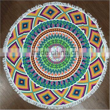 Indian Round Mandala Tapestry Roundie Throw Blanket Hippie Beach Towel Yoga Mat