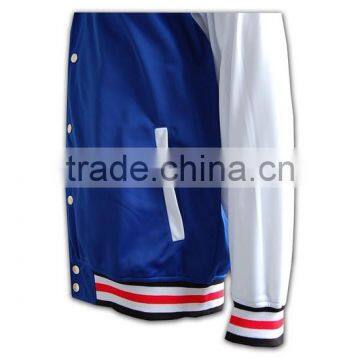 China Manufacture High Quality Fashion Blue Baseball Hooded Sweatshirts photo-5