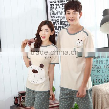 2017 Summer Couple Cotton Pajamas Set photo-2