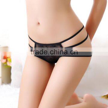 Lingerie Wholesale Lace and Cotton Hip-hugger Thong Sexy Underwear Women photo-6