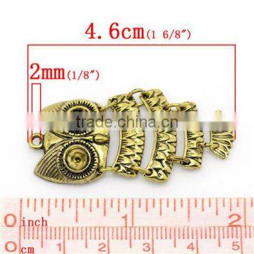 Owl Animal Halloween Ornaments Gold Tone Cabochon Setting Charm Pendants photo-3