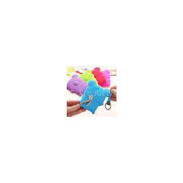 Personalized small Candy Color Silicone animal Coin Purse with keychain