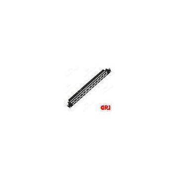 Black 110 Type Patch Panel , Dust - proof 24 port Rj45 Rack Mount Patch Panel