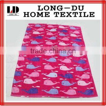 Cute Pattern 100% Cotton Print Kids Bath Towels Wholesales