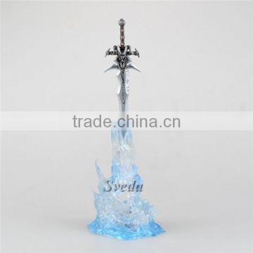 World of Warcraft Blizzard Lich King Arthas Frostmourne Sword with Blue Light Collectible Toy