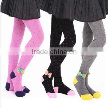 European Hosiery Wholesale Gothic Clothing Young Girls Nude Ballet With Cute Bow Winter Girls Tights