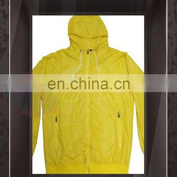 OEM Design Hot Sales Outdoor Waterproof Zip Logo Yellow Printing Men Winter Jacket
