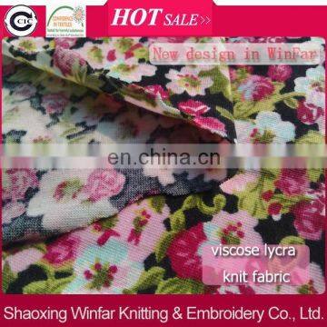 Winfar Textile High Quality Knit Manufacturer Viscose Printed Fabric