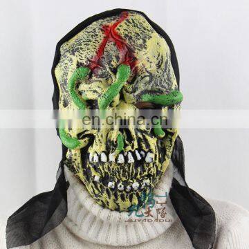 pukey worm latex horror mask