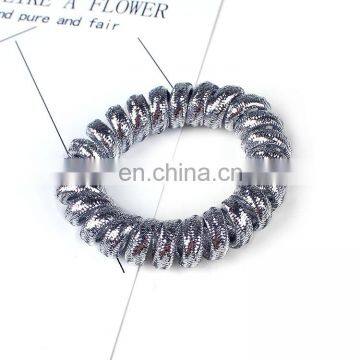 Customize Shiny Telephone Wire Hair Elastic Bands Bracelets photo-5