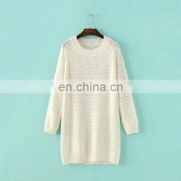 Women Loose Fit Long Sweater Pullover Round Collar Design For Ladies photo-5