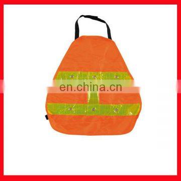 high visibility fluorescent safety vest orange