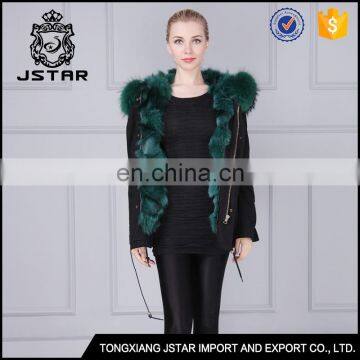 Men and Women Short Black Rabbit Fur Coat With Real Lined photo-2