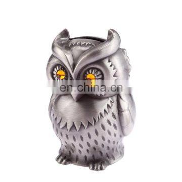 Pewter owl money box