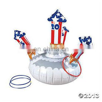 Inflatable fireworks ring toss game