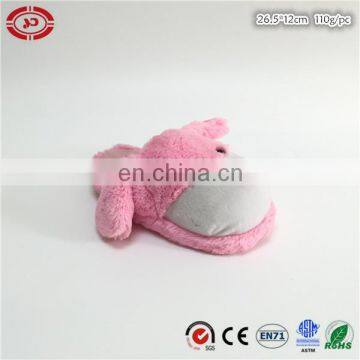 Pink plush dog head soft toy cute fancy custom slipper