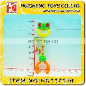 Funny colorful animal plastic robot hand toy frog machine hand toys for kids