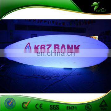 Big Advertising White Inflatable Helium Blimp with Led Light and Custom Logo