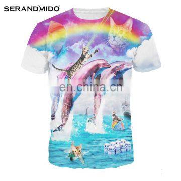 Hot Selling Imaginative Scene Dylan Comfortable Fancy Digital Printing Casual Custom Print T-shirt