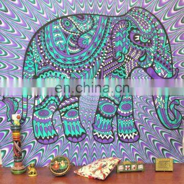 psychedelic elephant tapestry hippie wall hanging queen indian bedcover blanket Large Bedding Wall Tapestry Hanging Decor art